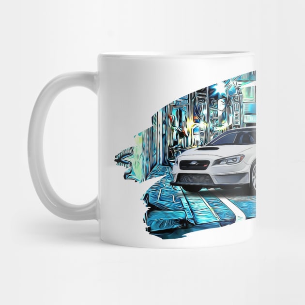 WRX STI Tokyo Night Print by Auto-Prints